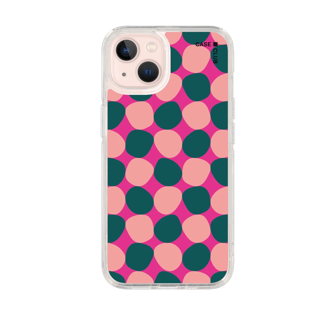 hot pink stack polka dots